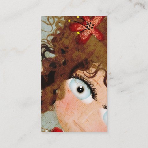 Customizable Lady Beautiful Eye Hair Grunge Business Card