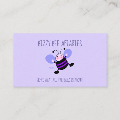 Lady Beekeeper Cute Bee Humorous Beekeeping Apiary Business Card