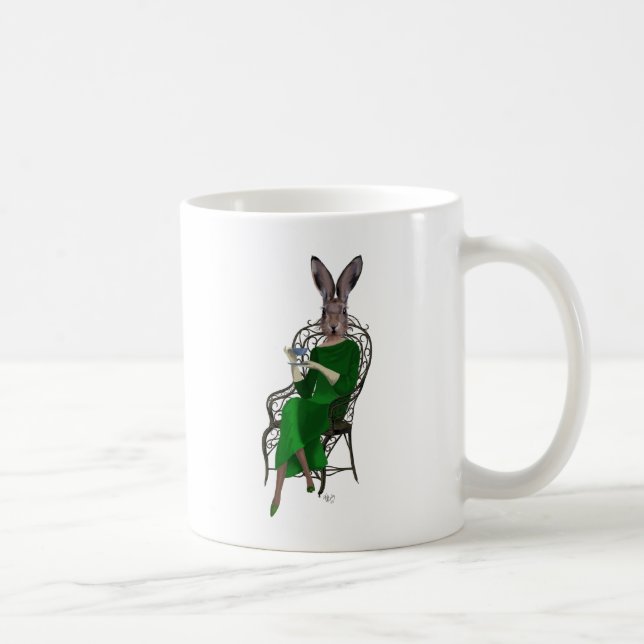 Lady Bella Rabbit Taking Tea 2 Coffee Mug (Right)