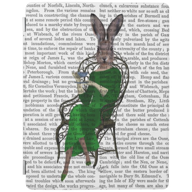 Lady Bella Rabbit Taking Tea 2 iPad Air Cover (Front)