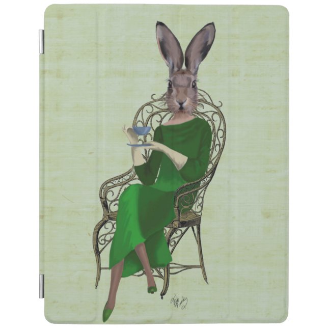 Lady Bella Rabbit Taking Tea 3 iPad Air Cover (Front)