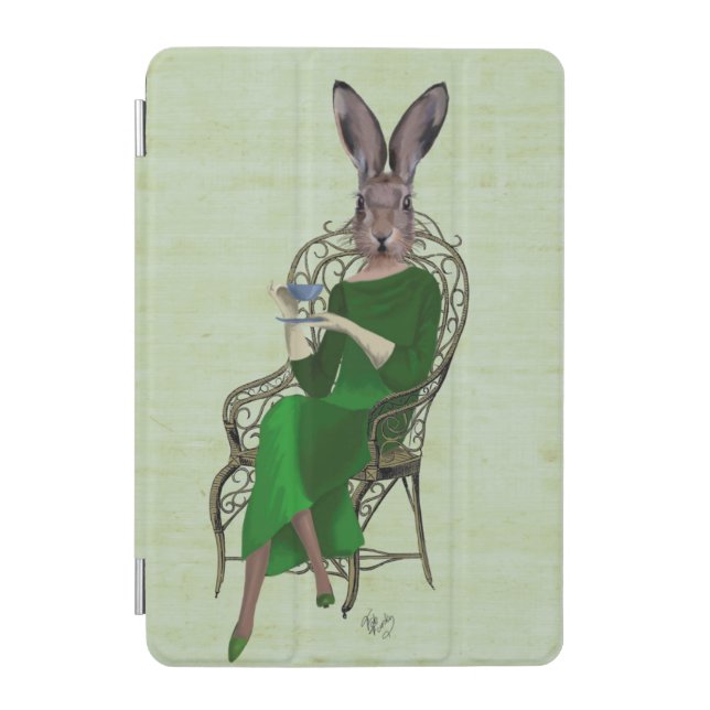 Lady Bella Rabbit Taking Tea 3 iPad Mini Cover (Front)