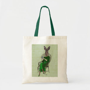 Lady Bella Rabbit Taking Tea 3 Tote Bag