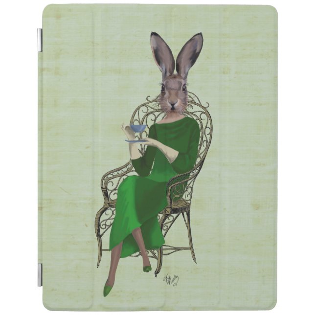 Lady Bella Rabbit Taking Tea 4 iPad Air Cover (Front)