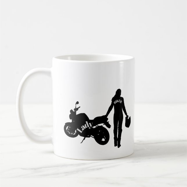 Lady BIKER  Coffee Mug (Left)