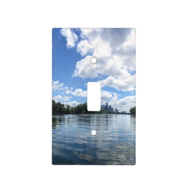 Lady Bird Lake Panorama - Austin - Texas Light Switch Cover (Front)