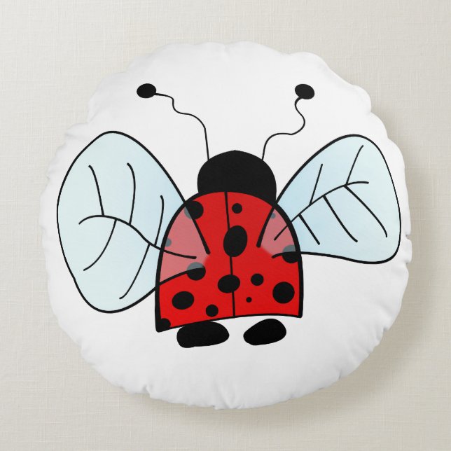 Lady bird round pillow (Front)