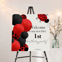 Lady Bird Themed Birthday Party Welcome