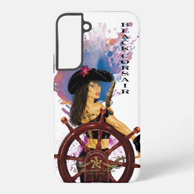 Lady Black Corsair Samsung Galaxy Case (Back)