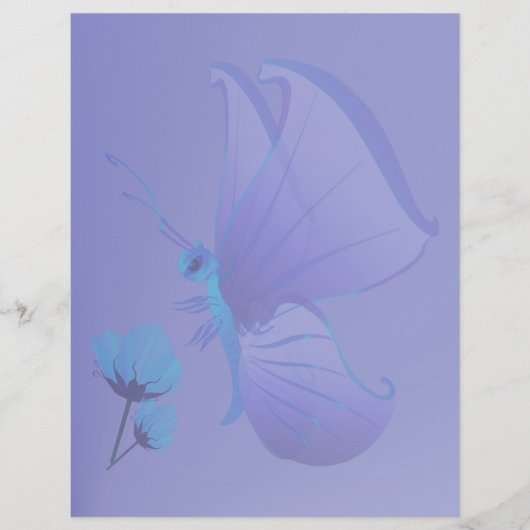 Lady Blue Butterfly Letterhead (Front)