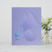 Lady Blue Butterfly Letterhead (Standing Front)