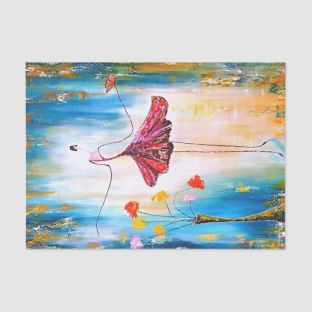 Lady blue, Decoupage Tissue Paper (Front)