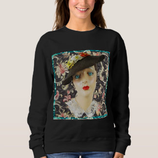 Lady Blue Eyes 1932 Vintage Fashion Sweatshirt