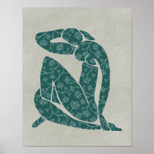 Lady Blue Matisse Revisited Print Poster Paper