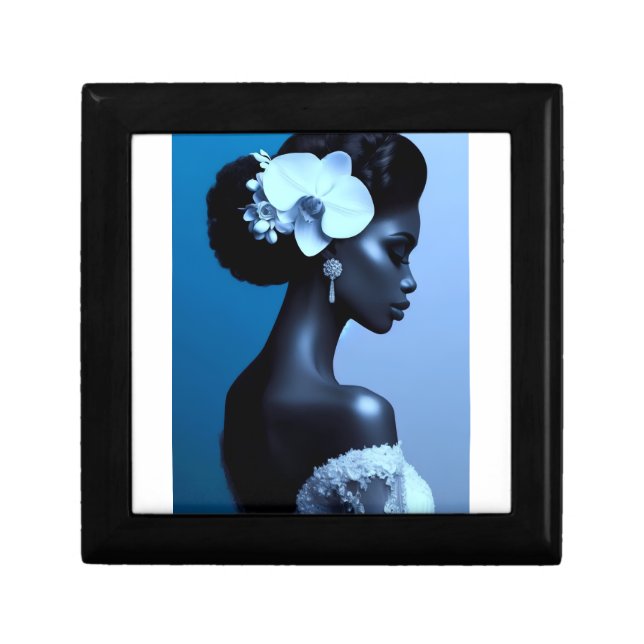 Lady Blue Metal Keychain Gift Box (Front)