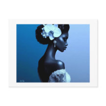 Lady Blue Postcard