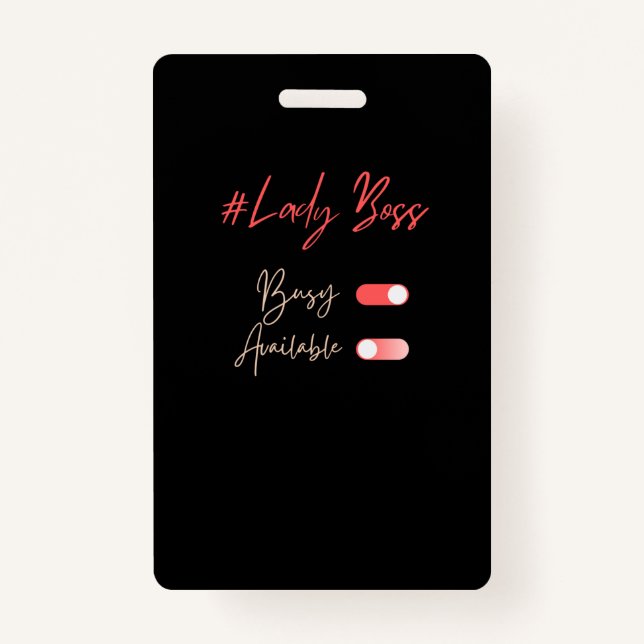Lady Boss Badge (Front)