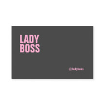 Lady Boss Bold business card template -