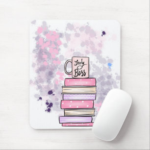 Lady Boss Books and Mug Planner Clipboard Mouse Pad