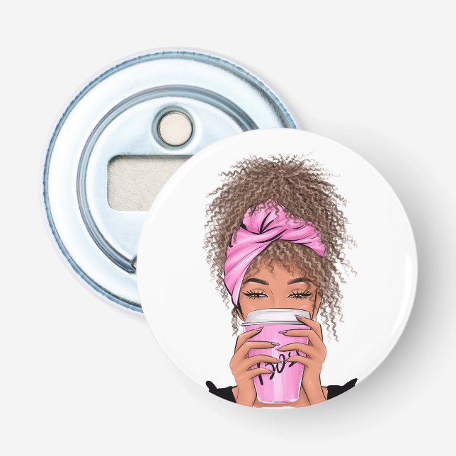 Lady Boss Life, Boss Babe Woman Bangle Bracelet Bu Bottle Opener (Front)