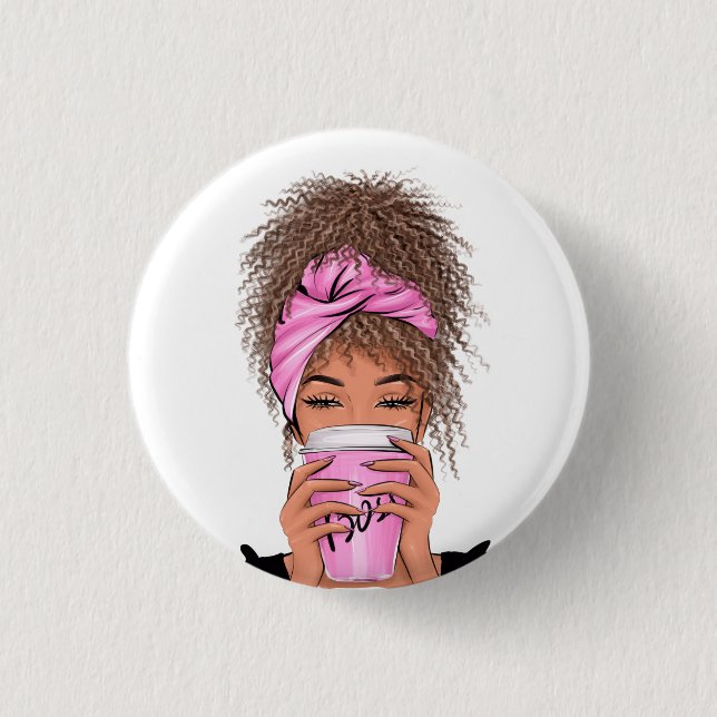 Lady Boss Life, Boss Babe Woman Bangle Bracelet Button (Front)