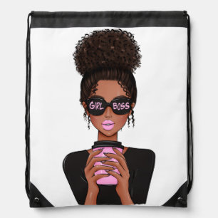 Lady Boss Life, Boss Babe Woman, Girl Boss Drawstring Bag