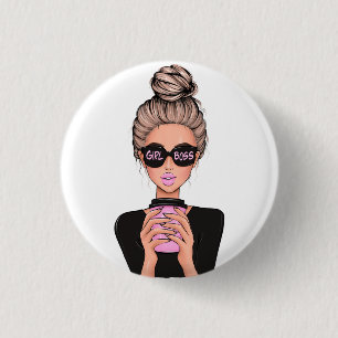 Lady Boss Life, Boss Babe Woman, Girl Boss Sterlin Button