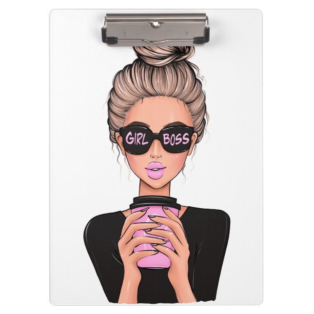 Lady Boss Life, Boss Babe Woman, Girl Boss T-Shirt Clipboard (Front)