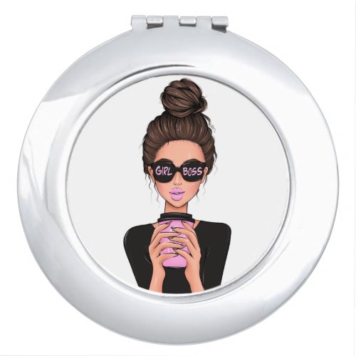 Lady Boss Life Boss Babe Woman Girl Boss T_Shirt Compact Mirror