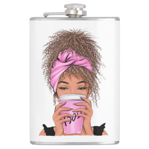 Lady Boss Life, Boss Babe Woman T-Shirt Grocery Ba Flask