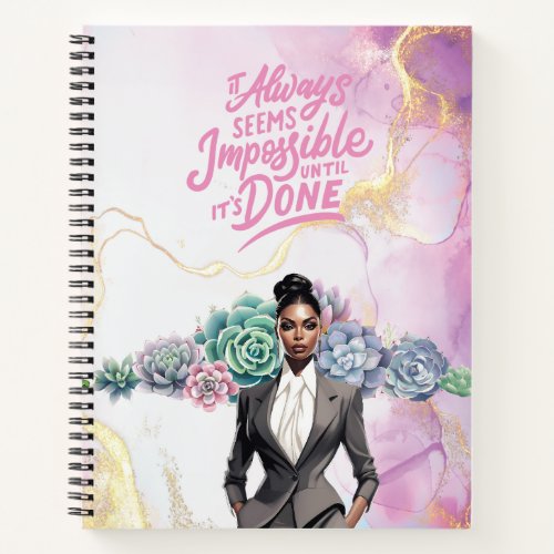 Lady Boss Motivational business empowerment  Notebook
