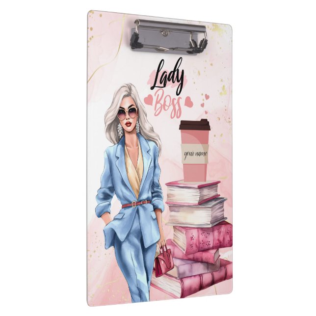 Lady Boss Pink business woman business  Clipboard (Right)
