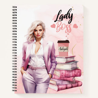 Lady Boss Pink business woman  Notebook
