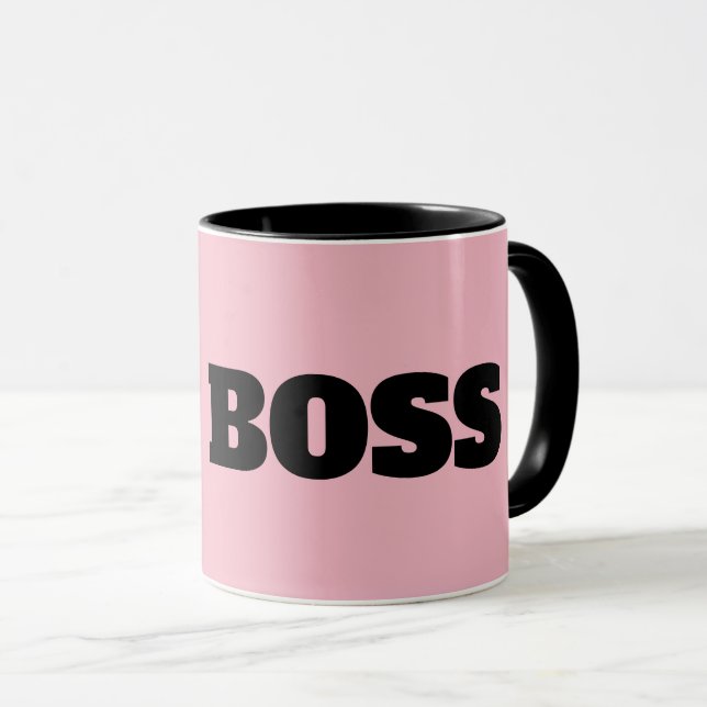 LADY BOSS PINK COFFEE MUGS (Front Right)