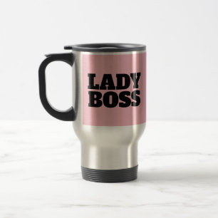 LADY BOSS PINK TRENDY MODERN TRAVEL COFFEE MUGS