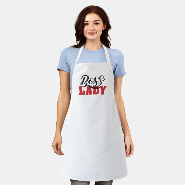 Lady Boss – Strong Confident Woman Design Apron (Worn)