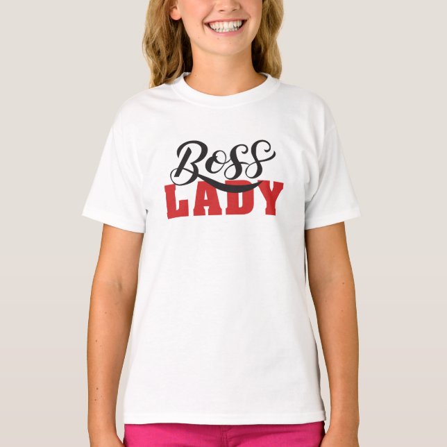 Lady Boss – Strong Confident Woman Design T-Shirt (Front)