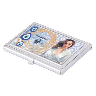 Lady Boss Turkish evil eye, good luck business  Card Case
