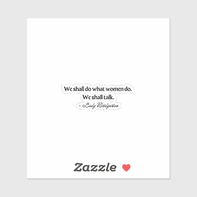 Lady Bridgerton Sticker (Sheet)