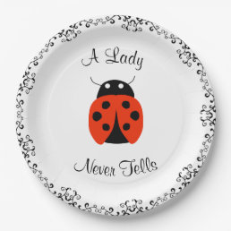 Lady Bug- A Lady Never Tells Personalized Paper Plates