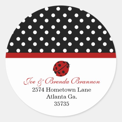 Lady Bug Address Stickers