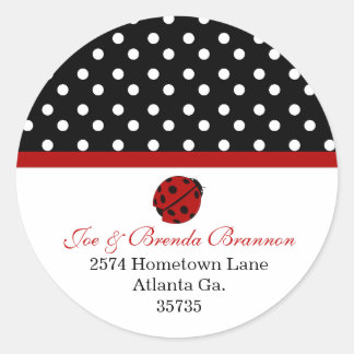 Lady Bug Address Stickers
