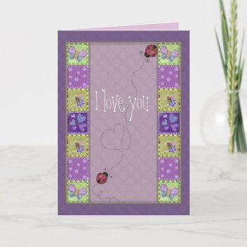 Lady Bug And Butterfly Card by karanta at Zazzle