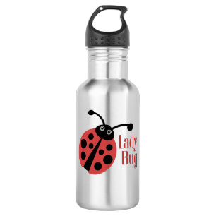 Lady Bug Animal Print Water Bottle