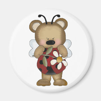 Lady Bug Baby Bear With Daisy Magnet