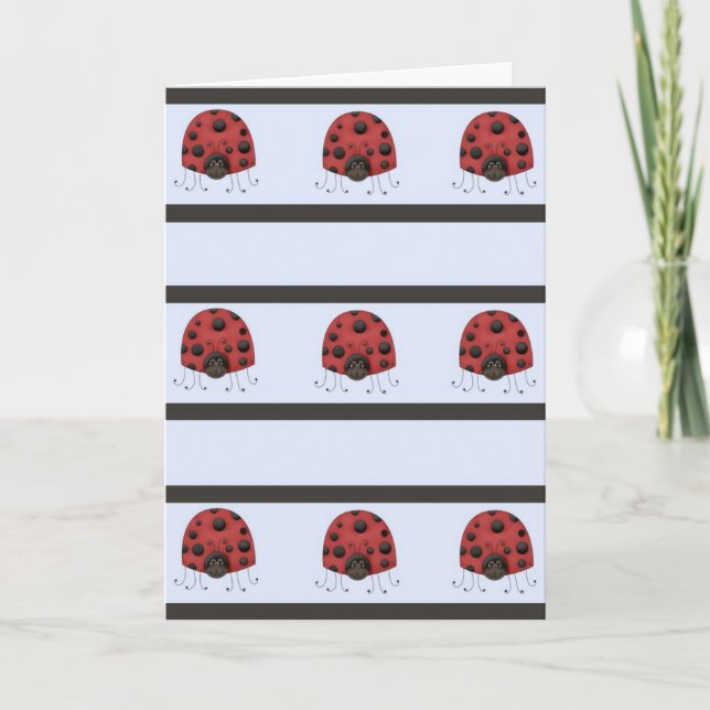 Lady Bug Birthday Card (Front)