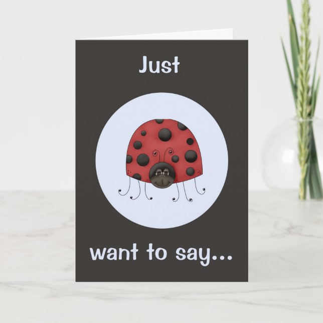 Lady Bug Birthday Card (Front)