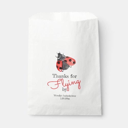 Lady bug birthday party favor bag