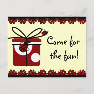 Lady Bug Birthday Party Invitations