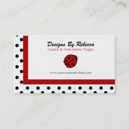 Customizable Lady Bug Business Cards